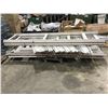 Image 2 : LOT OF EZ RECT WHITE METAL SHELVING SYSTEM WITH UPRIGHTS, CROSS BARS, WOOD SHELVES AND PEG