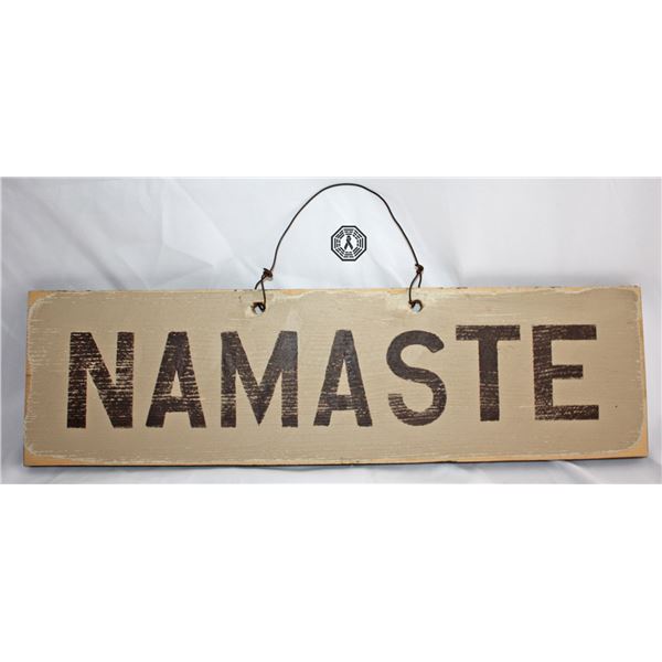 LOST Namaste Wood Sign