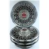 Image 1 : FOUR VINTAGE PONTIAC  WIRE WHEEL COVERS
