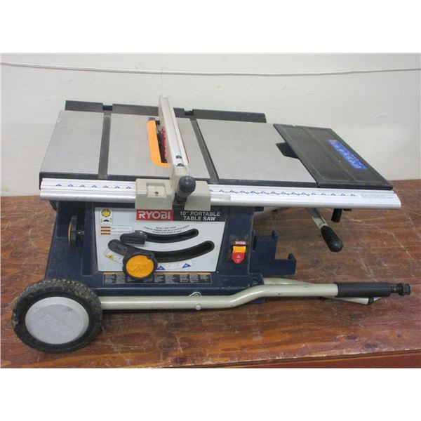 Ryobi 10" Portable Table Saw- Angle Cut- Good Condition