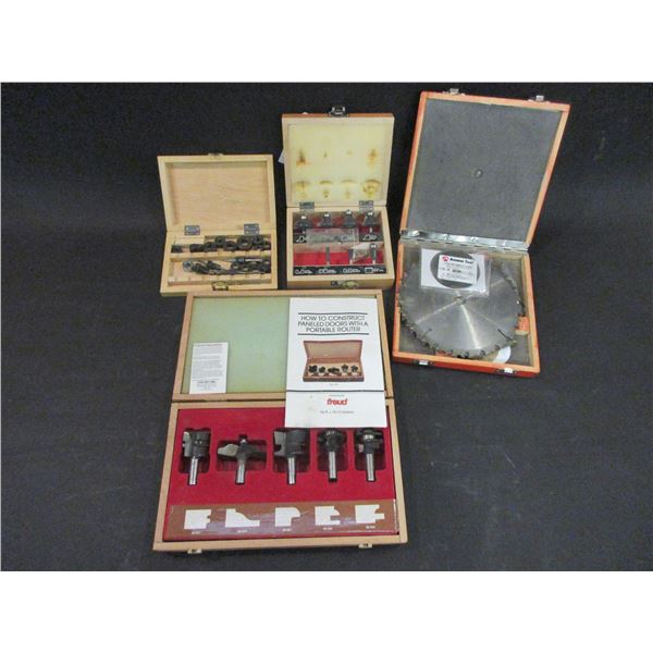 4 Boxes Of Miter And Saw Blades- Drill Bits