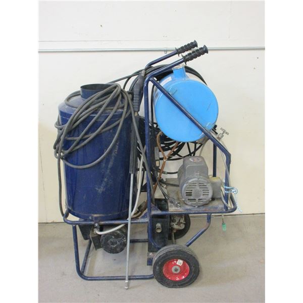 Discovery II Pressure Washer And Steam Cleaner- Hot Water- Chemicals- Wheels- 2HP- 115 Volt- Decent 