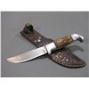 Image 3 : Marked RH Ruana Bonner Montana Knife- Rare Square Cut With 3 Rivets- Very Early- 4" Blade- 4" Handle