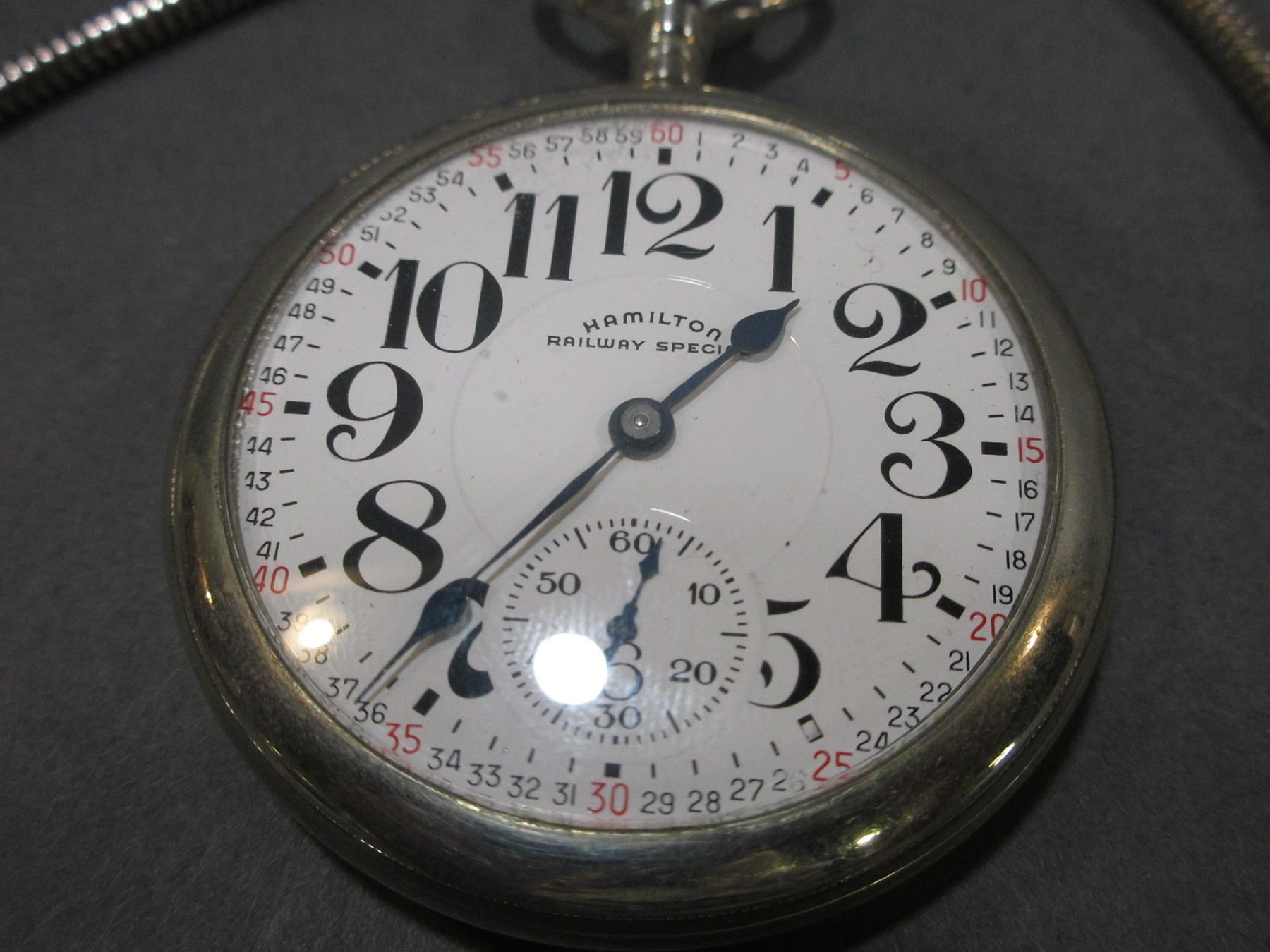 Hamilton Railway Special Pocket Watch 21 Jewels 992 Chain