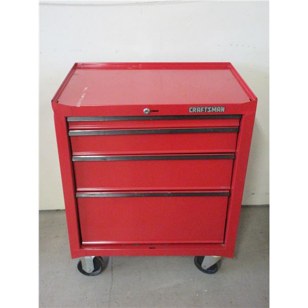 Craftsman Upright Toolbox On Wheels- Miscellaneous Tools Included- 33"H X 26.5'W X 18"D- Like New Co