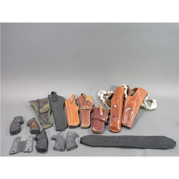 2 Shoulder Holsters- 5 Belt Holsters- 4 Grips- Sling