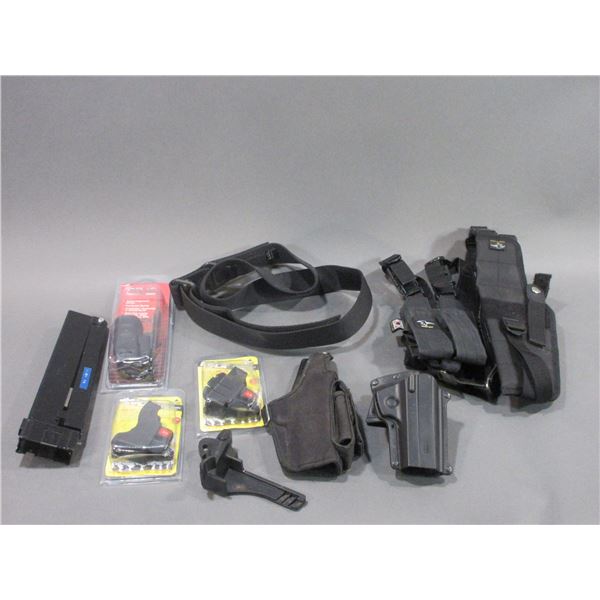2 Belt Holsters- Shoulder Holster- AR-15 Magazine Loaders- Miscellaneous Gun Supplies