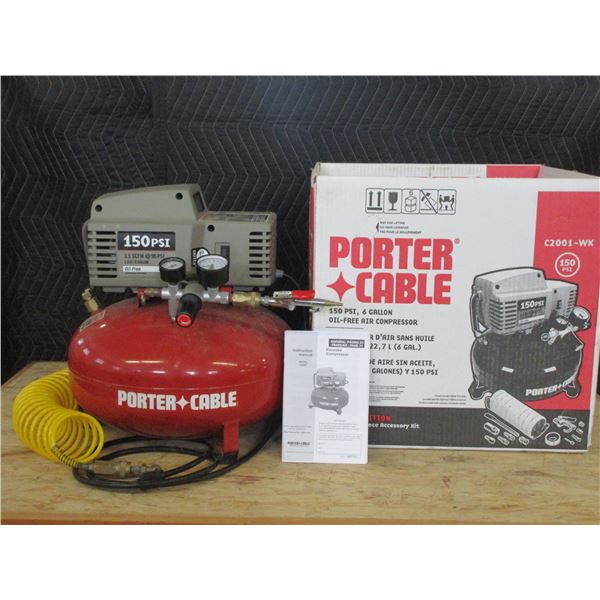 Porter Cable Pancake Air Compressor- 6 Gallon- 150 PSI- Great Condition- Works