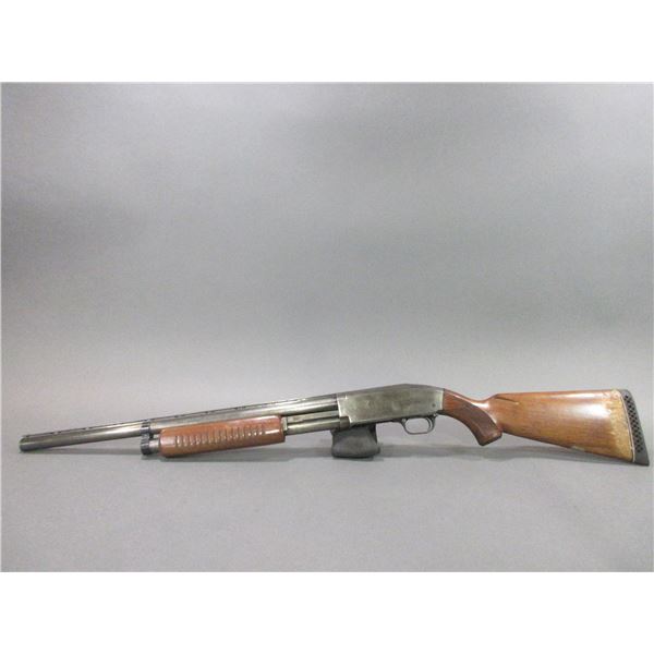 JC Higgins Model 20 Pump Action Shotgun- 12ga- 22" Ventilated Ribbed Barrel- Checkered- Fair Conditi