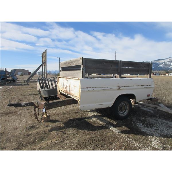 Pickup Bed Trailer- With Wood Racks- Like New Tires- Pulls Good- No Title