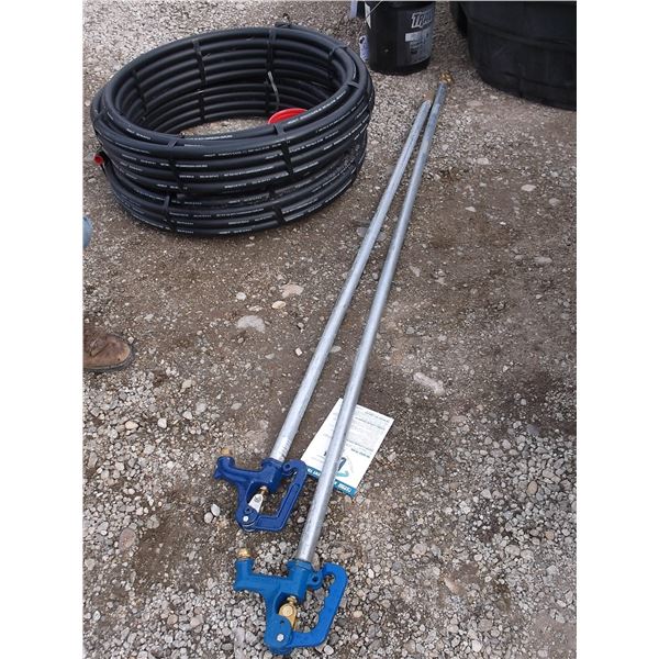 7.5' And 6.5' Frost Free Hydrants- New- 200' of 1" Black Water Hose- 200 PSI- Assorted Clamps