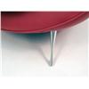 Image 2 : A CONTEMPORARY RED LEATHER AND CHROME EASY CHAIR