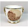 Image 1 : A HAND-PAINTED PORCELAIN DOUBLE-HANDLED CACHE POT