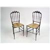 Image 1 : A PAIR OF VICTORIAN BRASS PARLOR CHAIRS