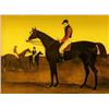 Image 2 : A FRAMED PRINT OF A RACEHORSE AND RIDER