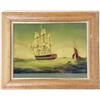 Image 1 : A NAUTICAL PRINT, "THE U.S.S. MACQUEEN OFF THE START, JANUARY 1832"