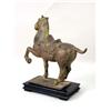 Image 4 : A TANG-STYLE METAL FIGURE OF A PRANCING HORSE