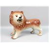 Image 1 : A LARGE STAFFORDSHIRE PORCELAIN STANDING LION FIGURE