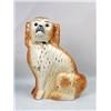 Image 2 : A PAIR OF LARGE STAFFORDSHIRE PORCELAIN SPANIEL DOGS