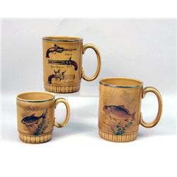 THREE ROYAL WORCESTER PORCELAIN MUGS