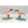 Image 1 : A PAIR OF STAFFORDSHIRE PORCELAIN WHIPPETS