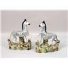 Image 1 : A PAIR OF STAFFORDSHIRE PORCELAIN ZEBRAS