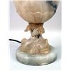 Image 3 : A NEOCLASSICAL-STYLE CARVED ALABASTER TABLE LAMP