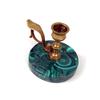 Image 3 : A PAIR OF MALACHITE-VENEERED BRASS-MOUNTED CHAMBERSTICKS