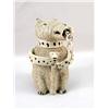 Image 1 : A STAFFORDSHIRE SALT-GLAZED STONEWARE BEAR-FORM COVERED JAR