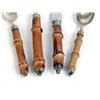 Image 3 : A SET OF BUCCELATTI "TAHITI" PATTERN STERLING SILVER WITH BAMBOO HANDLED DINNER KNIVES AND FORKS