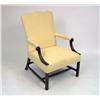 Image 1 : A GEORGE III CARVED LIBRARY CHAIR