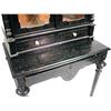 Image 3 : A VICTORIAN-ERA CARVED AND BLACK-PAINTED DESK AND BOOKCASE, ITALIAN