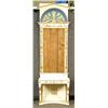 Image 1 : A NEOCLASSICAL-STYLE IVORY-PAINTED AND PARCEL-GILT PIER TABLE AND MIRROR FRAME