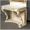 Image 3 : A NEOCLASSICAL-STYLE IVORY-PAINTED AND PARCEL-GILT PIER TABLE AND MIRROR FRAME