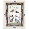 Image 2 : A FRAMED POLYCHROME WATERCOLOR OF POLO PLAYERS