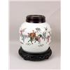 Image 2 : A CHINESE POLYCHROME-DECORATED PORCELAIN LIDDED TOBACCO JAR