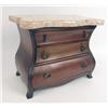 Image 1 : A LOUIS XV-STYLE MARBLE TOP MINIATURE BOMBE FORM COMMODE