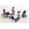 Image 1 : SIX VINTAGE PAINTED BISQUE FIGURINES DEPICTING AFRICAN-AMERICANS