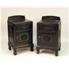 Image 1 : A PAIR OF BLACK LACQUER CABINETS