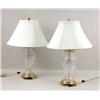 Image 1 : A PAIR OF WATERFORD CRYSTAL BRASS-MOUNTED TABLE LAMPS