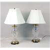 Image 1 : A PAIR OF WATERFORD CRYSTAL BRASS-MOUNTED TABLE LAMPS