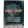 Image 2 : A CHINESE RED AND BLACK LACQUERED WEDDING CABINET