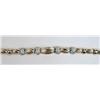 Image 2 : A 14K YELLOW GOLD AND DIAMOND LINK BRACELET