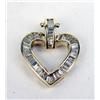 Image 1 : A 14K YELLOW GOLD AND BAGUETTE-CUT DIAMOND HEART PENDANT