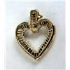 Image 3 : A 14K YELLOW GOLD AND BAGUETTE-CUT DIAMOND HEART PENDANT