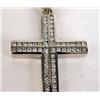 Image 2 : A 14K WHITE GOLD AND DIAMOND CROSS PENDANT