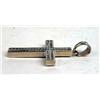 Image 3 : A 14K WHITE GOLD AND DIAMOND CROSS PENDANT