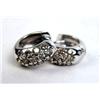 Image 1 : A PAIR OF 14K WHITE GOLD AND DIAMOND EARRINGS