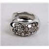 Image 2 : A PAIR OF 14K WHITE GOLD AND DIAMOND EARRINGS