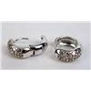 Image 3 : A PAIR OF 14K WHITE GOLD AND DIAMOND EARRINGS